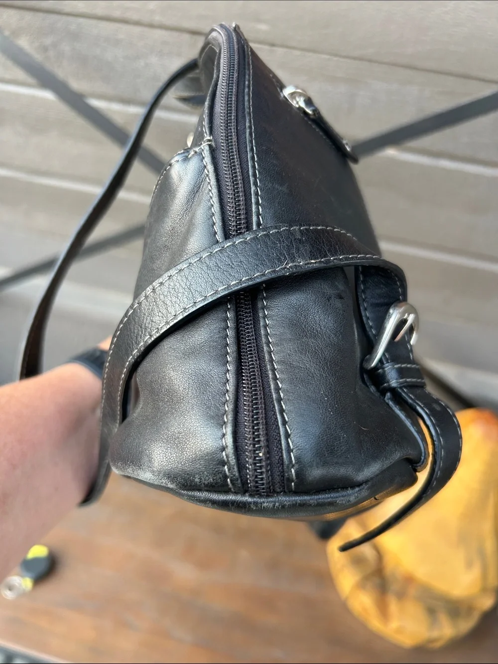 Tignanello Leather Black  Backpack